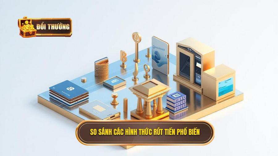 3. So sánh các hình thức rút tiền phổ biến